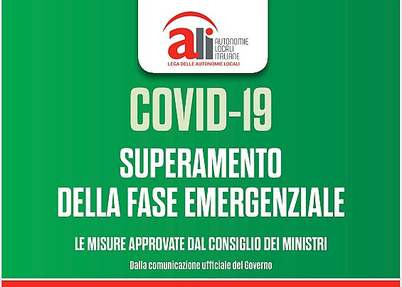 COVID-19, SUPERAMENTO DELLA FASE EMERGENZIALE