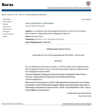BURAS PIANO PARTICOLAREGGIATO