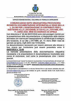 AVVISO PROROGA CONSEGNA INTEGRAZIONI AL 08.07 l431-98 genn apr 2020_pages-to-jpg-0001