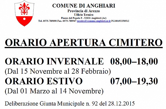 orario cimitero