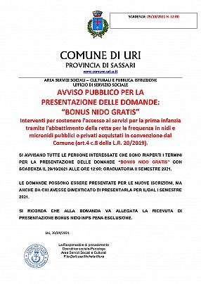 AVVISO BONUS NIDO GRATIS 2021 II SEMESTRE_pages-to-jpg-0001